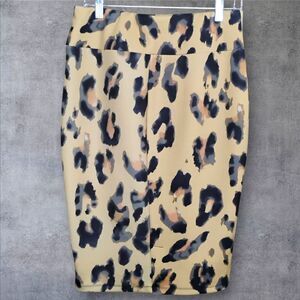 NWT Carmen Marc Valvo Pencil Skirt Animal Print Size Large